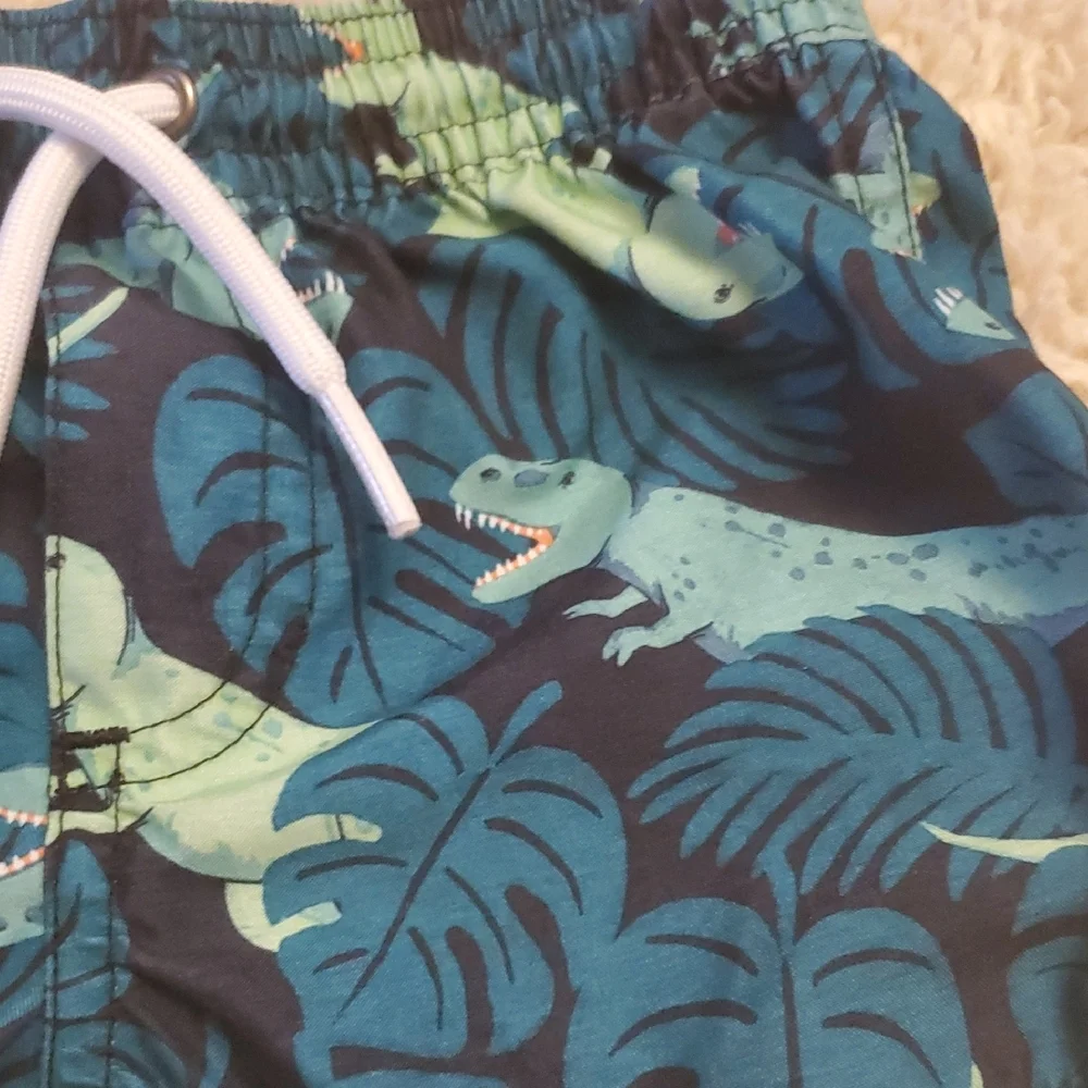 5 For $25 Carter's‎ Dinosaur Print Kids Swim Shorts Size 12 Months